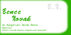 bence novak business card