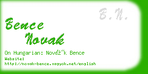 bence novak business card